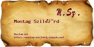 Montag Szilárd névjegykártya