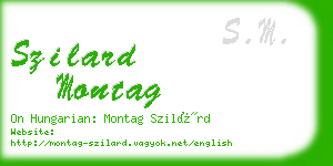 szilard montag business card